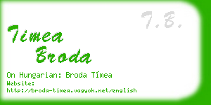 timea broda business card